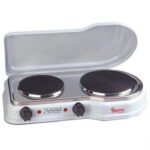 Ramtons solid plate cooker 2 BURNER WHITE- RM/252
