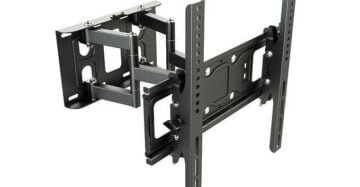 Skilltech 75p Double Arm Wall Bracket Full Motion Swivel Heavy Duty TV Wall Mount Bracket 32" to 85"- Black