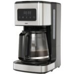 MIKA Coffee Maker MCMD2002BS Digital, 12 Cups, 1000W, Black & Stainless Steel
