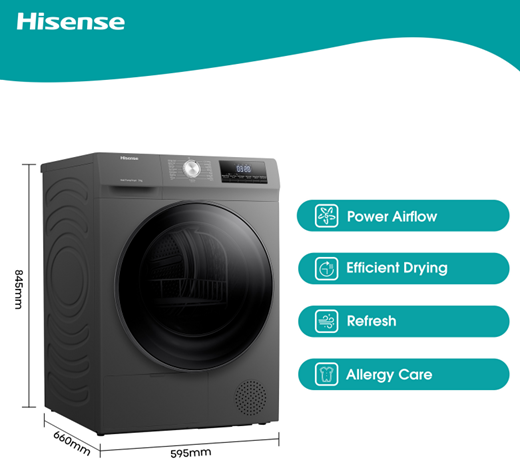 Hisense DHQA902UT 9kg Dryer Hisense DHQA902UT 9kg Dryer