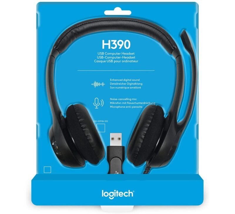 Logitech USB Headset H390 with Noise Cancelling Mic