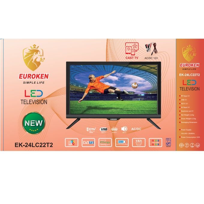 1-2-29 EUROKEN 24-Inch led digital Flat TV