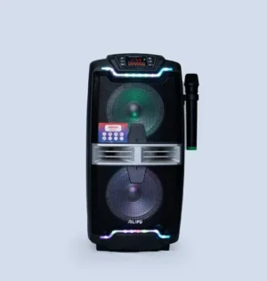 AILIPU KL-3820 DUAL 8-INCH PORTABLE BLUETOOTH PARTY SPEAKER WITH WIRELESS MICROPHONE
