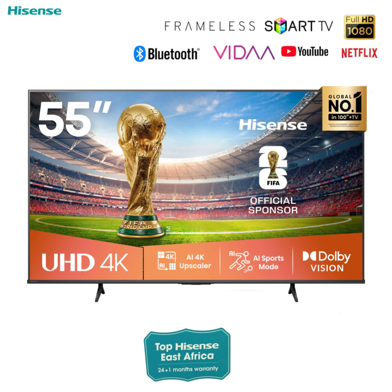 Hisense 55A6QKEN 4K UHD Smart TV Frameless